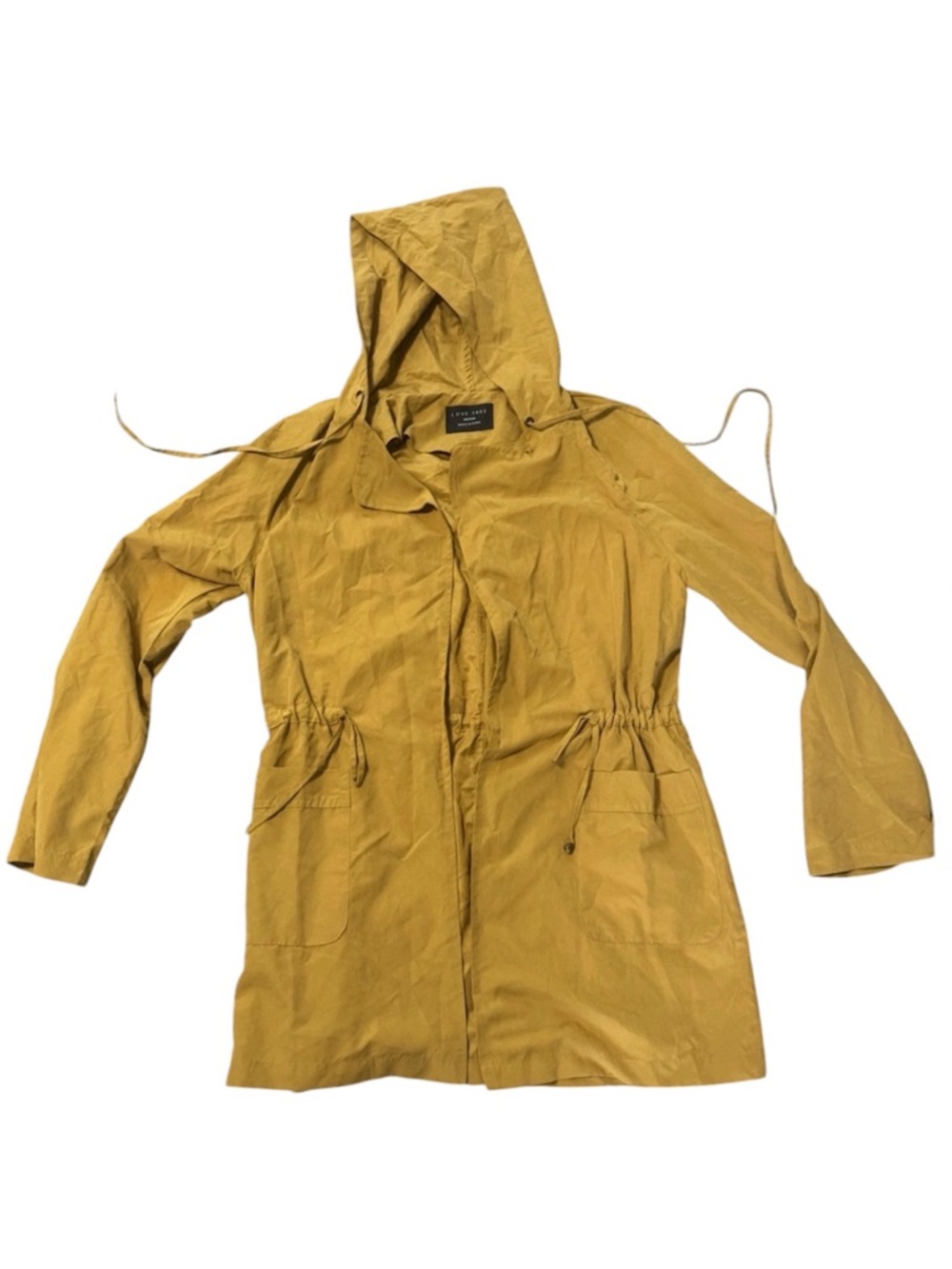 Love Tree Women’s Lightweight Utility Jacket Size Medium Mustard Yellow